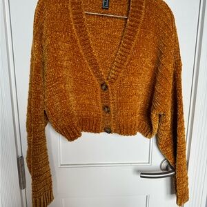 Forever 21 Golden Cardigan Sweater